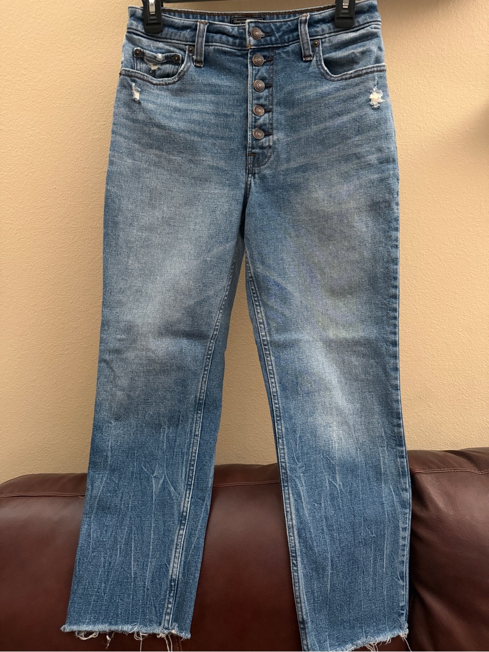 Abercrombie & Fitch Simon High Rise Ankle Straight Jeans